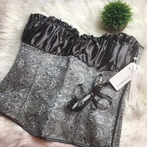 Charcoal and silver costume corset 3XL